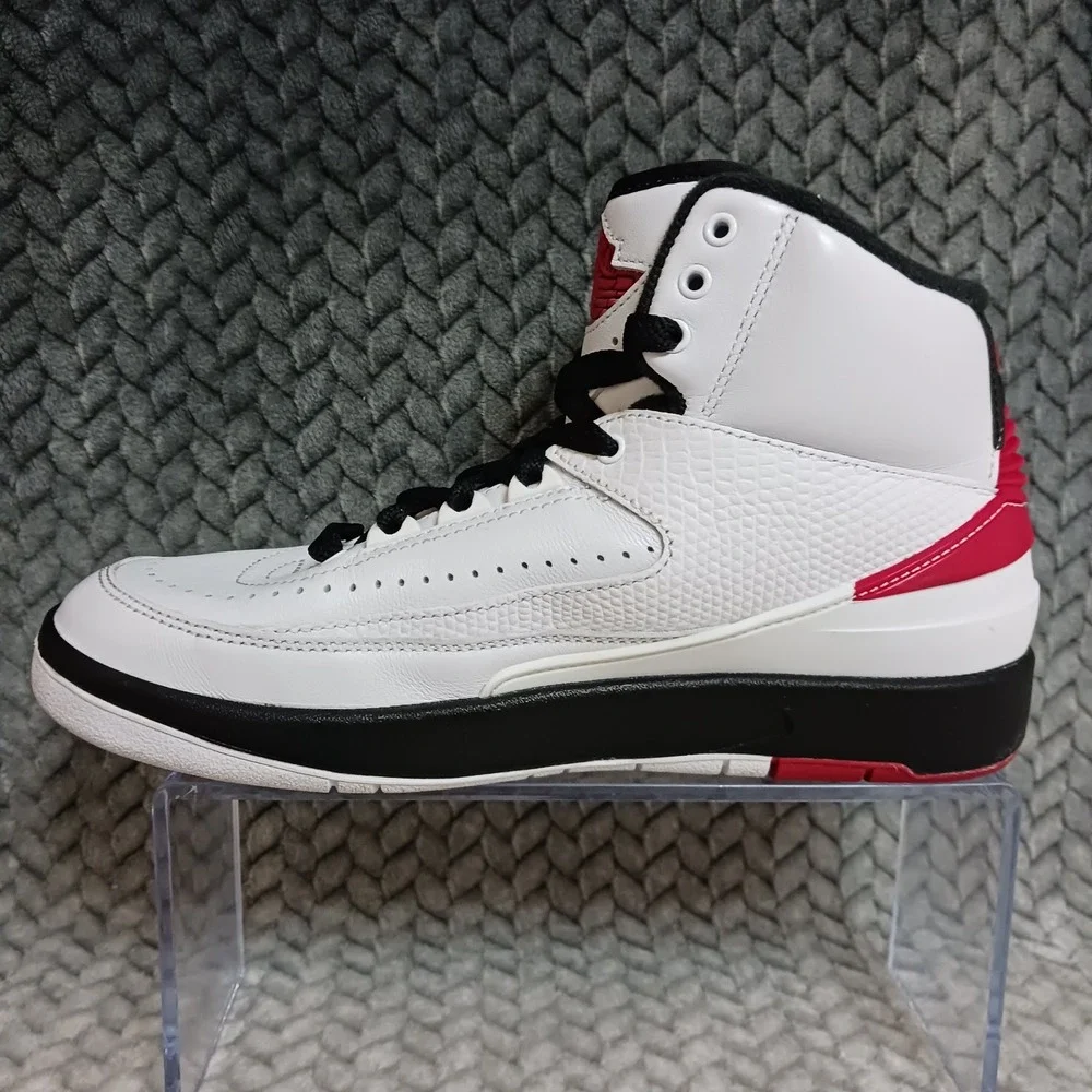 Air Jordan 2 Retro Mid Chicago GS Youth Basketball Sneakers Shoes Size 5.5Y
